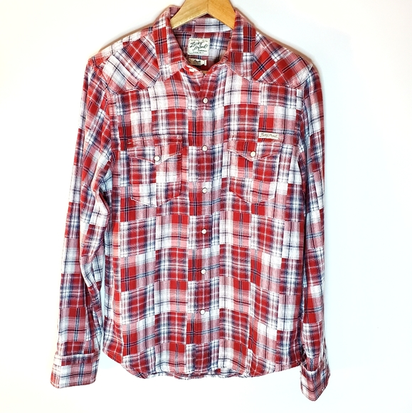 Lucky Brand Tops - Lucky Brand Western Plaid Shirt Size Small